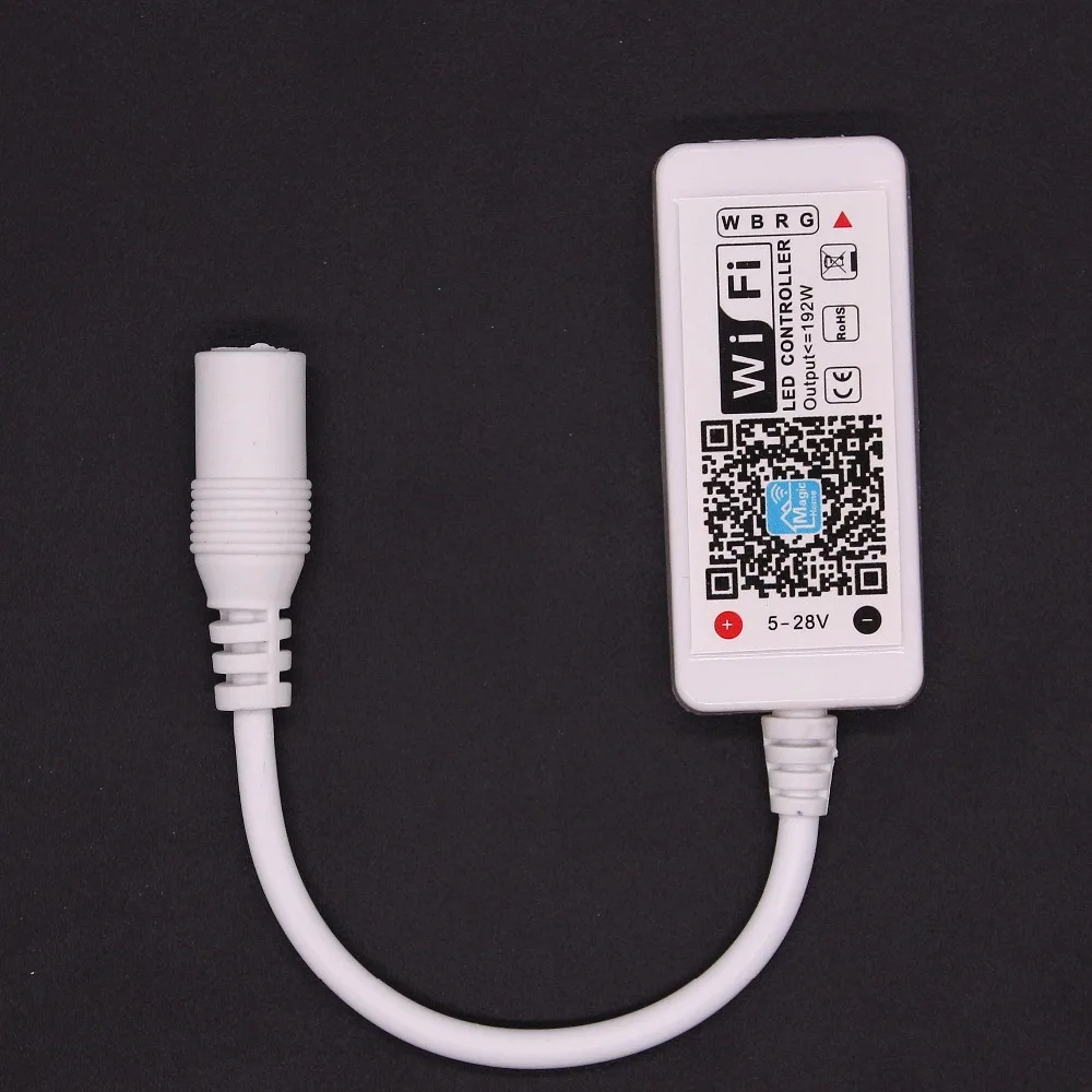 

DC 12V Mini WIFI RGBW LED Controller With DC Female By Smartphone Control For SMD 5050 RGBW RGBWW LED Strip Light