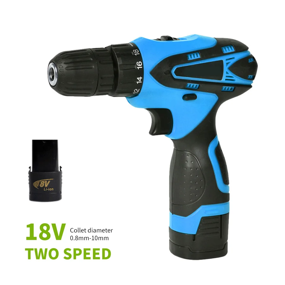 

18V Electric Hand Drill With Lithium Battery Rechargeable Power Tools Furadeira Cordless Screwdriver Taladro Inalambrico Matkap
