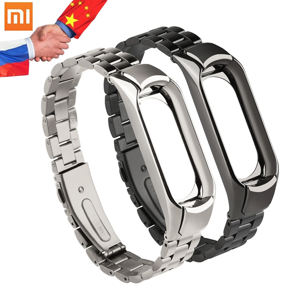Strap For Xiaomi Mi Band 3 Milanese Loop Stainless Steel Wrist