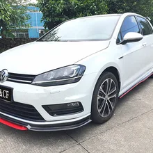 GOLF MK7R Body kit-6 шт./комплект-RZA style углеродное волокно передний сплиттер губы боковые юбки диффузор спойлер для Golf R MK7