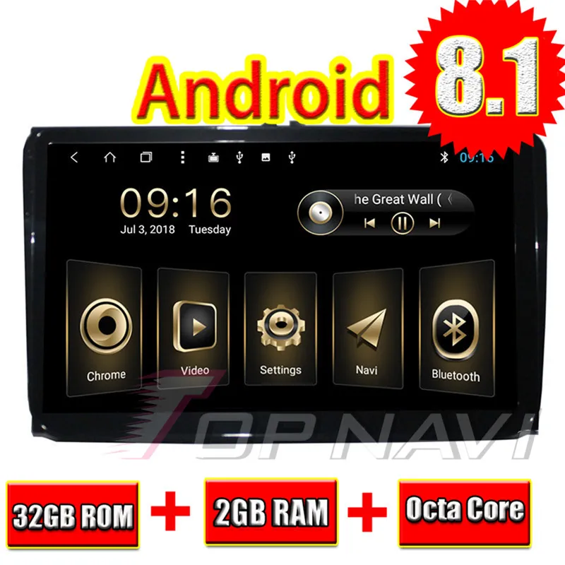 Автомобильные медиаплееры для VW Universal 9 ''Android 8 1 Topnavi Автомобильный
