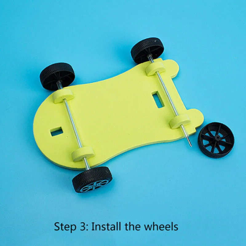 

DIY Balloon Powered Car Recoil Force Science For & Technology Experiment Toys