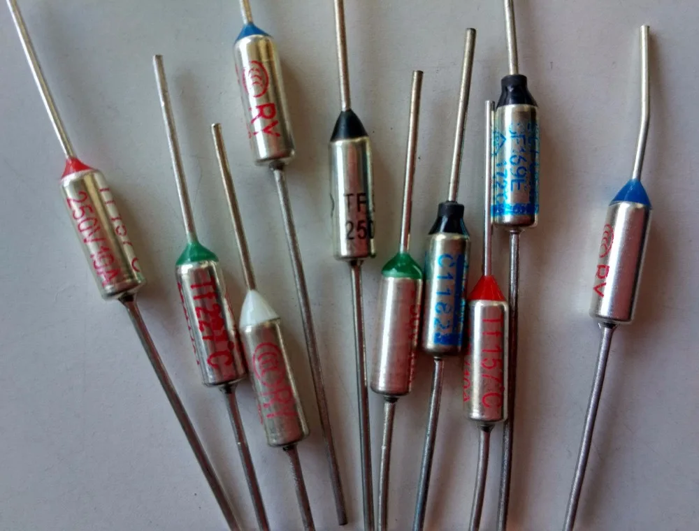 50pcs Microtemp Thermal Fuse 121 degree Cutoff 250V 10A SF119Ein Fuses