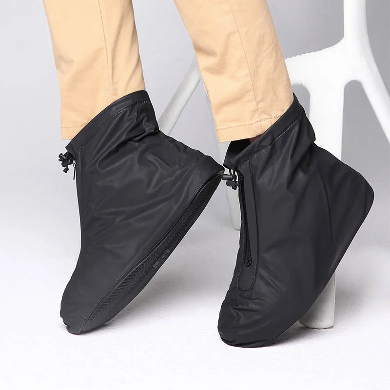 Shoe Cover Men's And Women's Rain Boots PVC Non-Slip Waterproof Shoe Cover Can Be Reused For Easy Cleaning inside Waterproof Sho