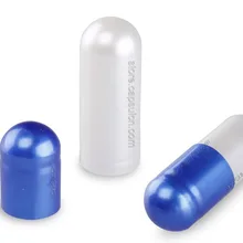 CapsulCN, жемчужно-белого и синего цветов, Размеры 0/10000 штук/коробка пустая разделенные желатиновые капсулы для наполнения капсул травяными натуральными ингредиентами машины