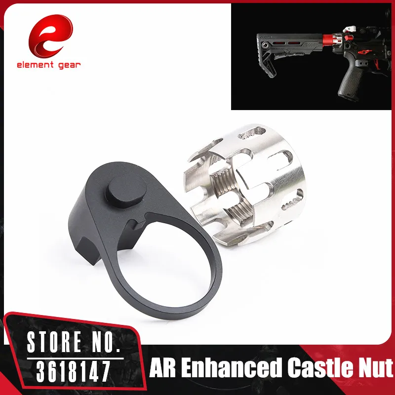 VMASZ M4 6 Position Stock Pipe AR Enhanced Castle Nut Extended End Plate VM07003 VMASZ M4 6 Position Stock Pipe AR Enhanced Castle Nut Extended End Plate VM07003