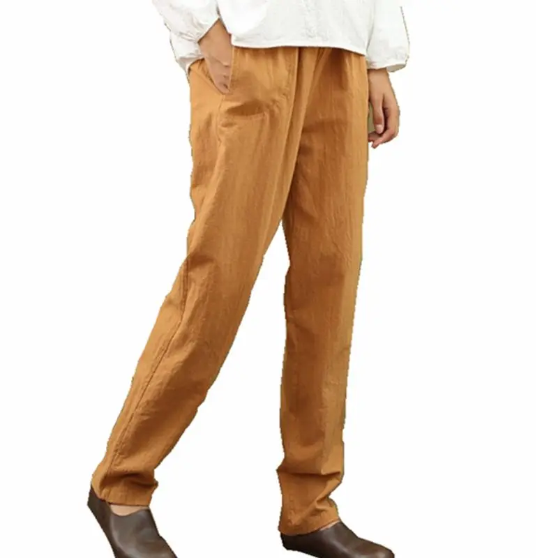 yellow linen pants for women Pi Pants