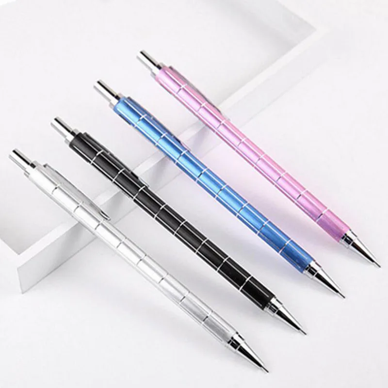

1pc Creative Metal Automatic Pen Children Students Can Replace The Core Pencil Gift Automatic Pencil School (Random Color)