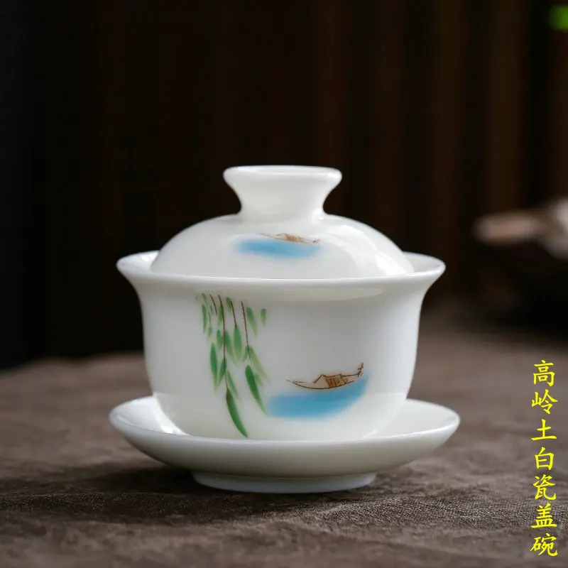 Китайский стиль Gaiwan керамический фарфор/фиолетовая глина чайная чаша мастер Tureen синие и белые чаши посуда для напитков чайная посуда оформление - Цвет: O