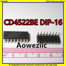 10 шт./лот CD4522BE CD4522 4522 DIP-16 CMOS программируемый BCD Divide-by-N счетчик IC продукт
