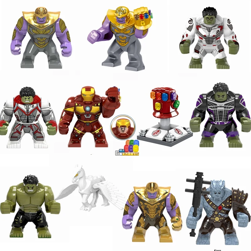 

Legoing Marvel Avengers Endgame Iron man Thanos Hulk Horse Building Blocks Toys Compatible Marvels Legoing Avengers Superheroes