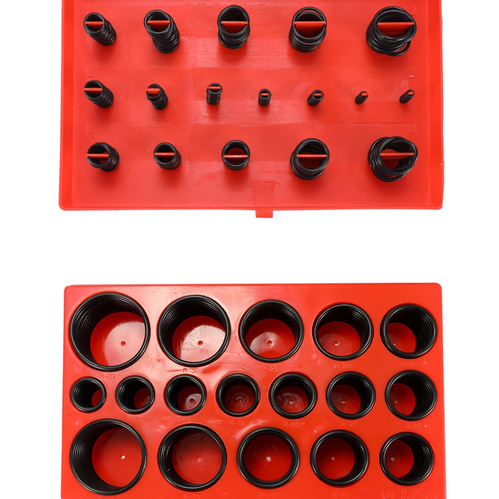 

419Pcs Assorted O Ring Rubber Seal Assortment Set Kit Garage Plumbing With Case for General Plumbers Mechanics Workshop