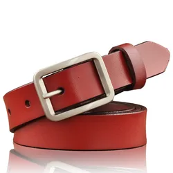 Luxury Designer Belt For Women Brand New High Quality red Genuine Leather strap belts silver Buckle Casual Belt jeans cowskin Luxury Designer Belt For Women Brand New High Quality red Genuine Leather strap belts silver Buckle Casual Belt jeans cowskin