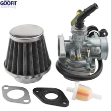 GOOFIT ATV Quad Go-kart Carburetor Pz19 Air Filter Cable Choke Chinese 90cc 110cc 125cc Group-84 goofit pz19 carburetor with air filter for chinese 50cc 70cc 90cc 110cc 125cc atv scooter dirt bike group 101