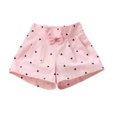 Детская одежда шорты для девочек летние шорты с бантом для малышей Шорты для малышей Короткие штаны для девочек детские брюки шорты для девочек