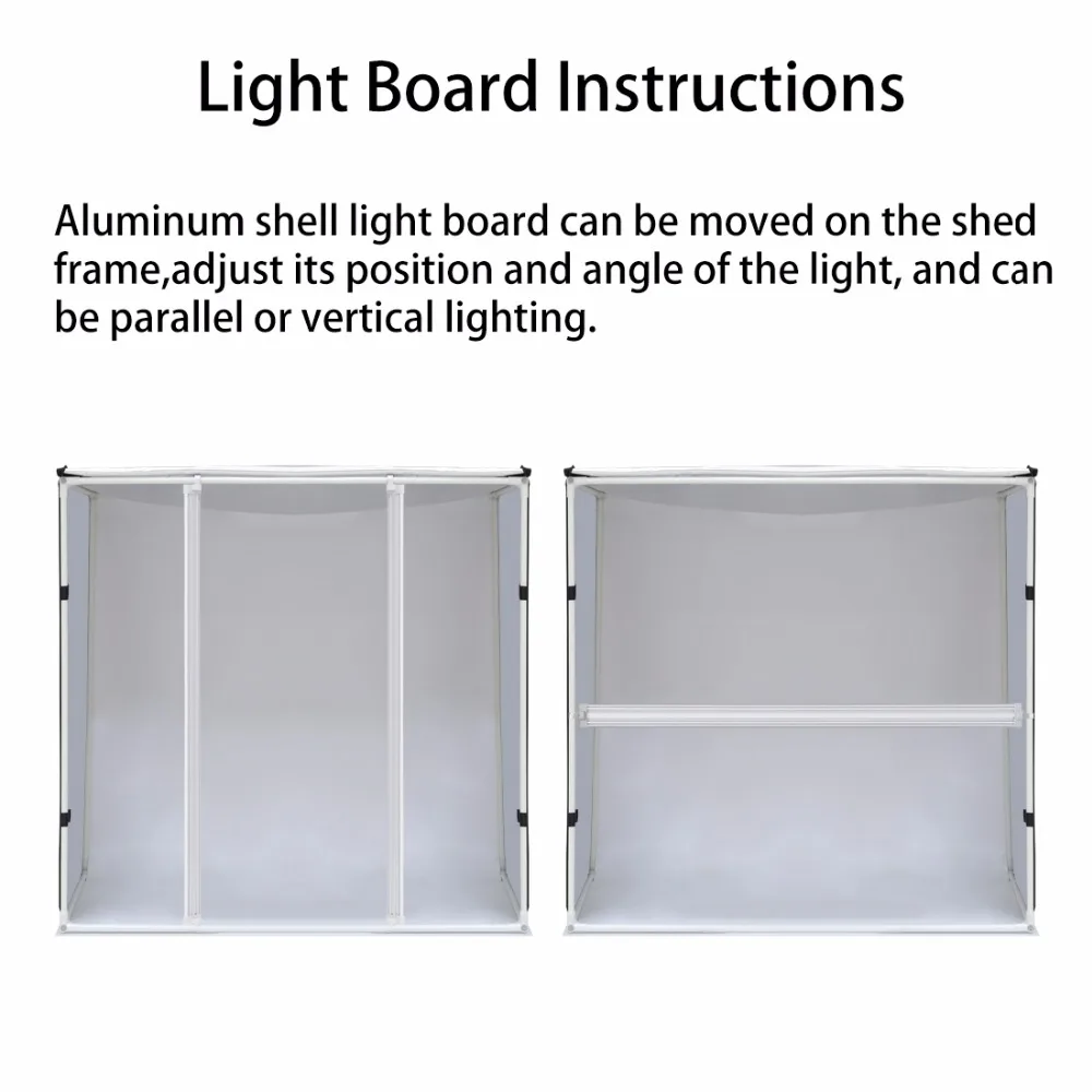 Color : Color1 Black, White, Orange Lighting /& Studio 80cm Folding Portable 80W 8500LM White Light Photo Lighting Studio Shooting Tent Box Kit with 3 Colors Backdrops