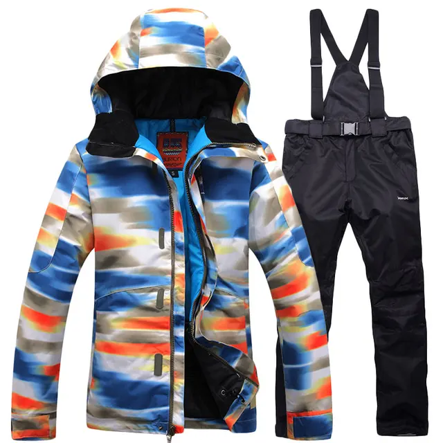 Cheap Waterproof jacket Sportwear Female Ski Suit Women Winter Ski wear Hoodie Jacket And Solid waterproof ski pant free shipping