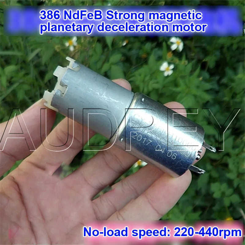 

NdFeB Strong magnetic 386 BLDC planetary deceleration motor Six pole rotor 9600RPM 6V-12V reduction ratio 1:22 Large torque