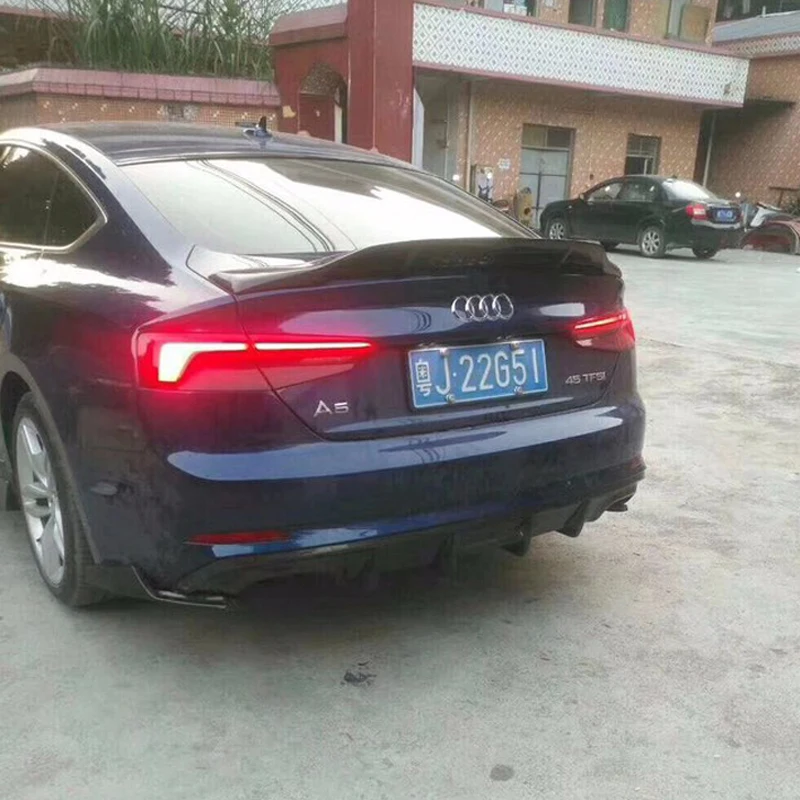 

For Audi A5 S5 2017 2018 4 Door Car GT Style Tail Wing Decoration High Quality Black Carbon Fiber Rear Trunk Spoiler