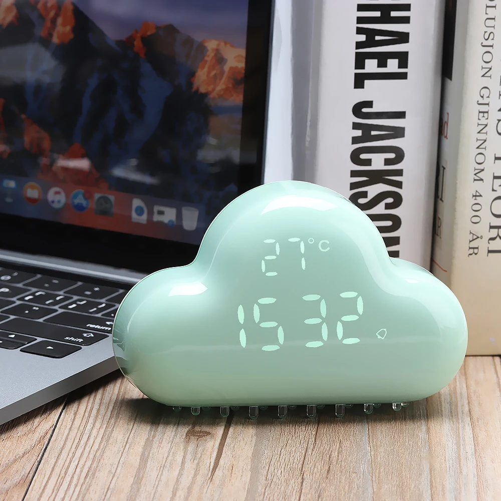 Buy LED Digital Alarm Clock USB Cloud Sound Control Glowing Desktop Clocks
