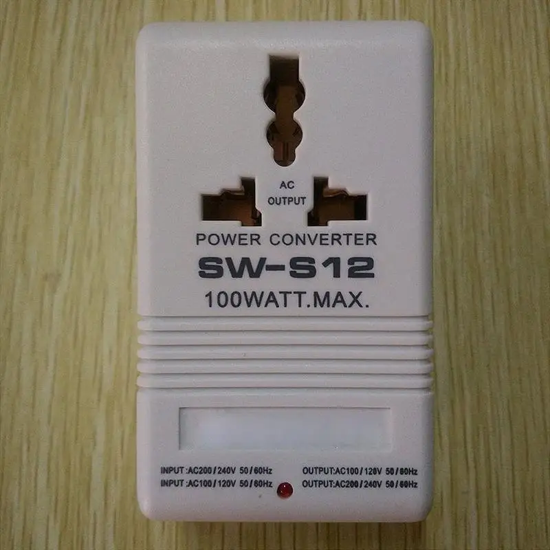 

new Electrical Power Convering Device S12 AC 110V to 220V 100W Step Up and Down Dual Voltage Converter Transformer