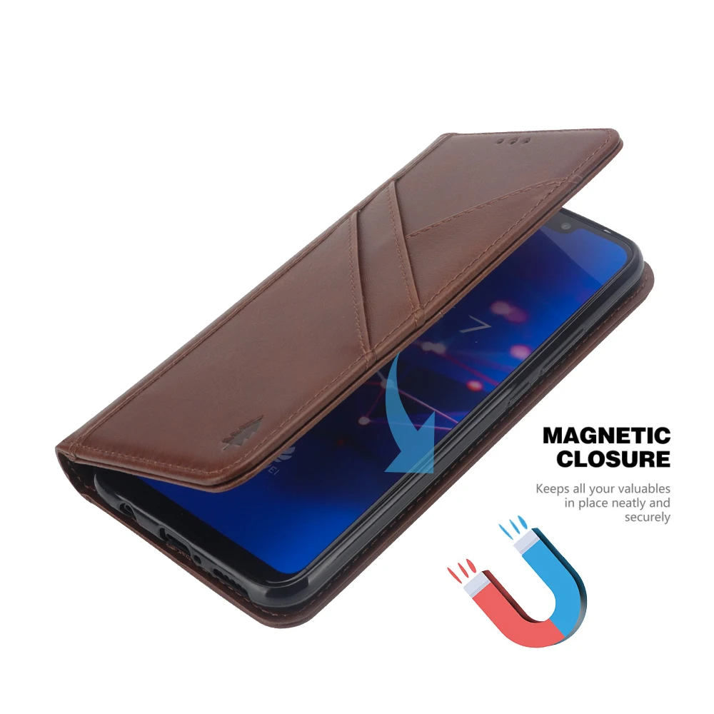 Деловой чехол для Samsung Note9 S9 Plus из искусственной кожи с откидной крышкой и