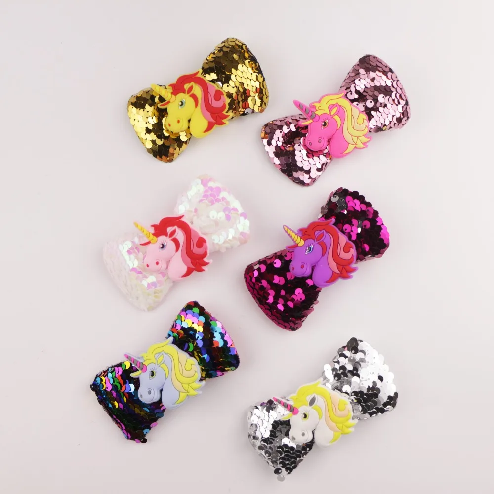 

Lovely horse Animal Role Cartoon Rainbow Hairpin Printing Cute BB Hair Clips Girl Candy Color Fashion Hair Accessories