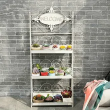 Household wrought iron multi-layer indoor living room green radish flower pot shelf balcony decorative flower stand WF4021104