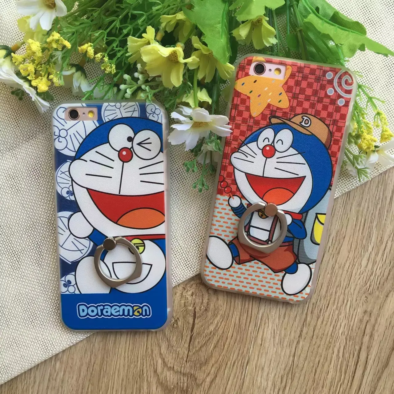 Good quality cartoon cat cut lovely mobile phone cover for iPhone 6 6s 6P plus protection casing with Ring holder |