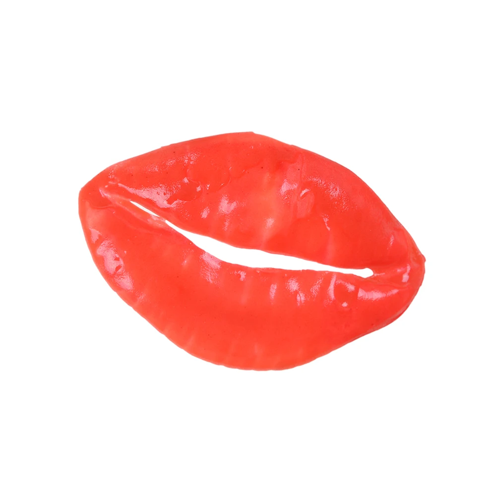 

Props Jokes Sausage Red Lips Thick Big Mouth Halloween Funny Horror Latex Mask
