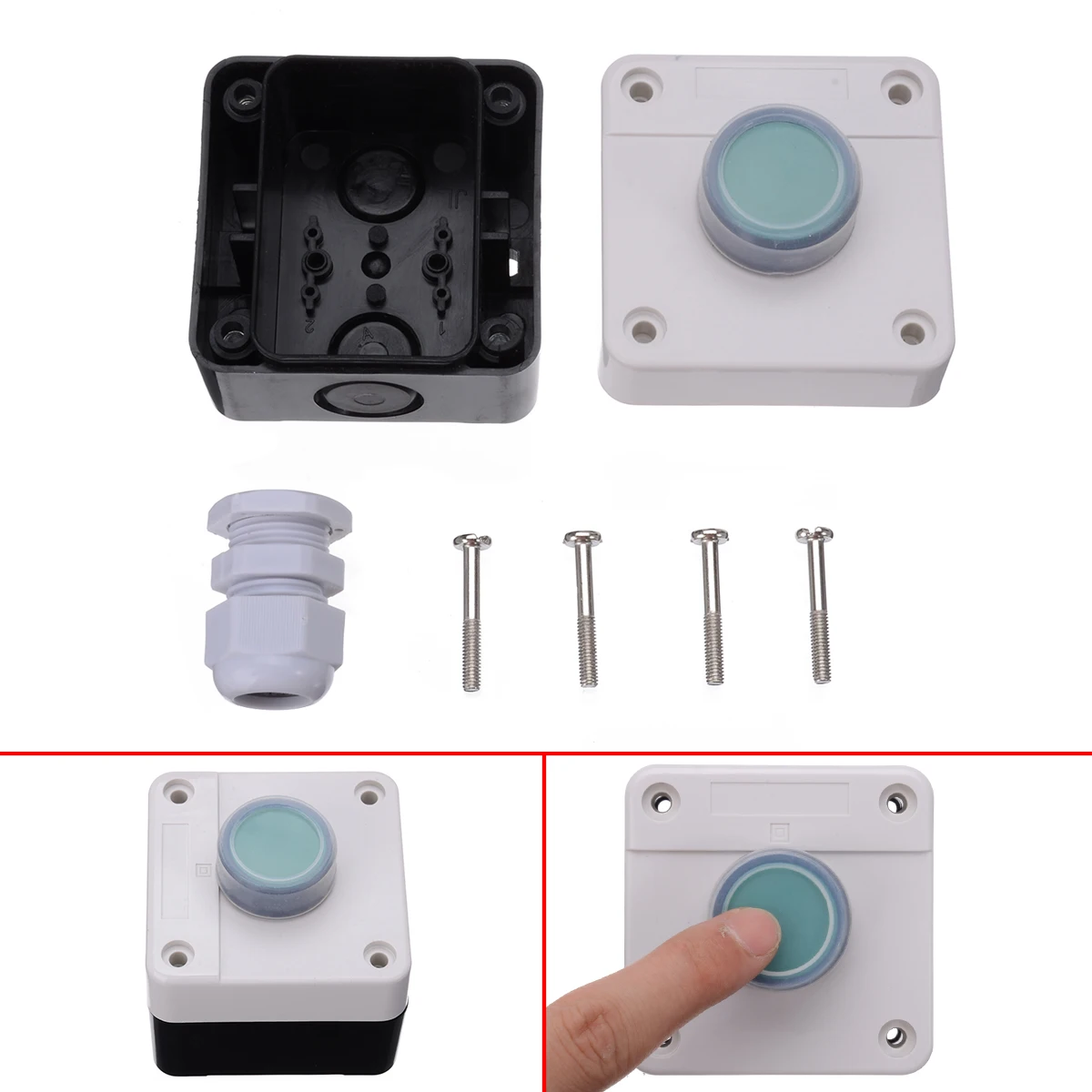 One Button Control Box Weatherproof Push Button Switch for Gate Opener Φ22mm High Quality