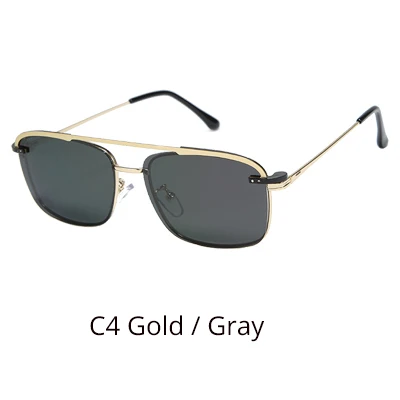 Ralferty очки на застежке для женщин и мужчин, магнитные солнцезащитные очки, поляризационные, металлическая оправа, оптические очки для близорукости по рецепту, очки для вождения D063 - Цвет линз: C4 Gold - Gray