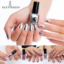 SEXYSHEEP 6 мл зеркальный эффект лак для ногтей металлик Фиолетовый Розовый Золотой Серебряный Хром лак для ногтей маникюрный лак