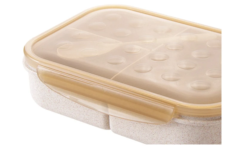 TUUTH Microwave Lunch Box 1200ml Portable Bento Box Wheat Straw Dinnerware Food Storage Container Children Kids School Office A9