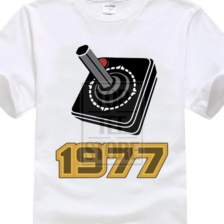 New T Shirt Men Brand Clothing Fashion Simple Atari Joystick 1977 Male