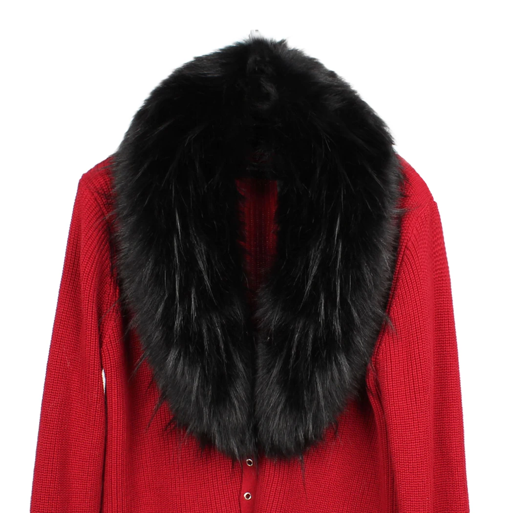 Зимний теплый шарф для женщин, меховая шаль с капюшоном, меховой декор для курток, разноцветные женские меховые шарфы, пальто с воротником из искусственного меха А4