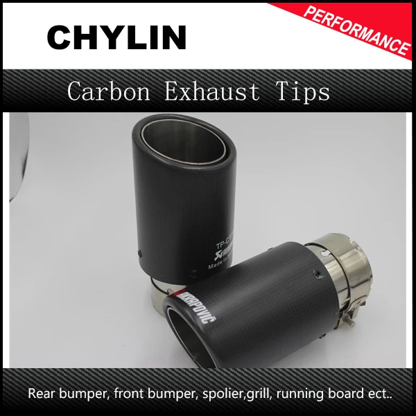 

Free Akrapovic Car Exhaust 2.5in Inlet 3.0in Outlet Universal Dry Carbon Fiber Exhaust Tip Muffler Stainless Steel Car Pipe