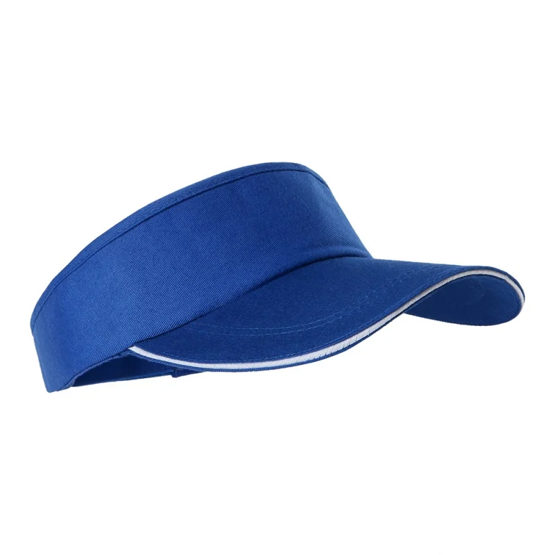 Шляпа с пустым верхом, однотонная Спортивная теннисная Кепка с козырьком для мужчин и женщин, однотонный, из полиэстра плата, вентилятор, дышащий теннис - Цвет: Синий