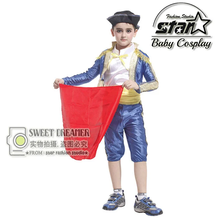 

Children's Party Costume Spanish Matador Masquerade Cosplay Set Halloween Costume For Kids Boys Dance Clothing Carnival Wear