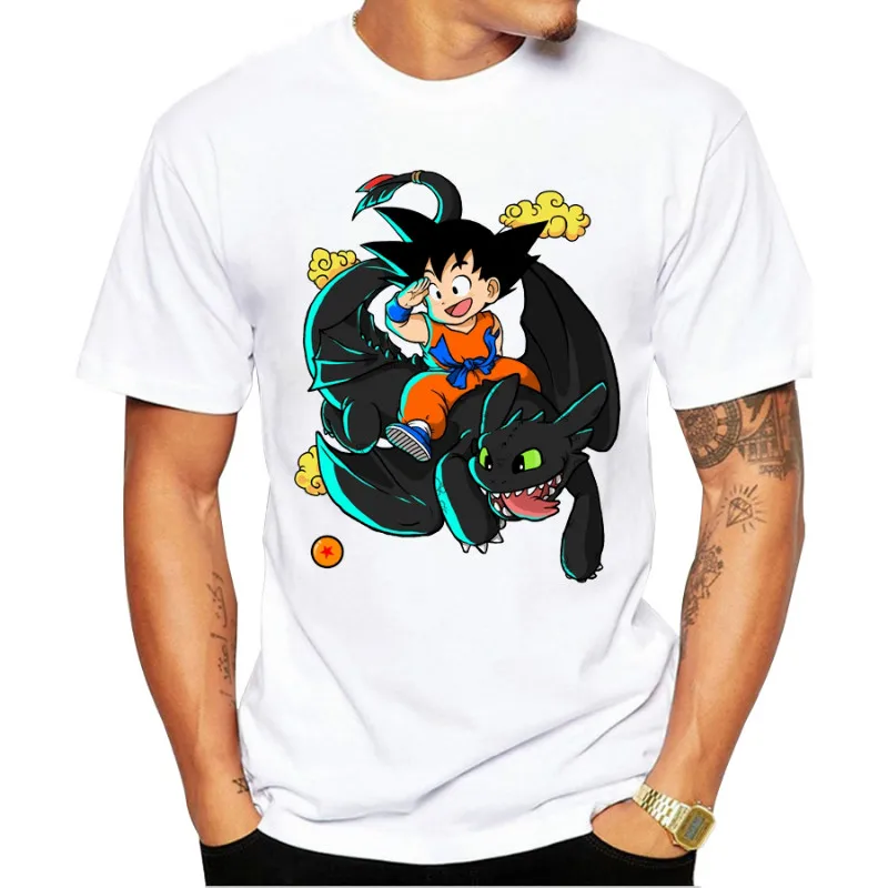 Dragon Ball футболка Для мужчин лето Z Супер сын Гоку Slim Fit Косплэй футболки аниме Homme |