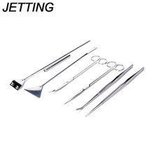 Струйные 5 стилей нержавеющие аквариумные резервуары для водных растений кривые и прямые пинцеты изогнутые ножницы инструменты 1 шт