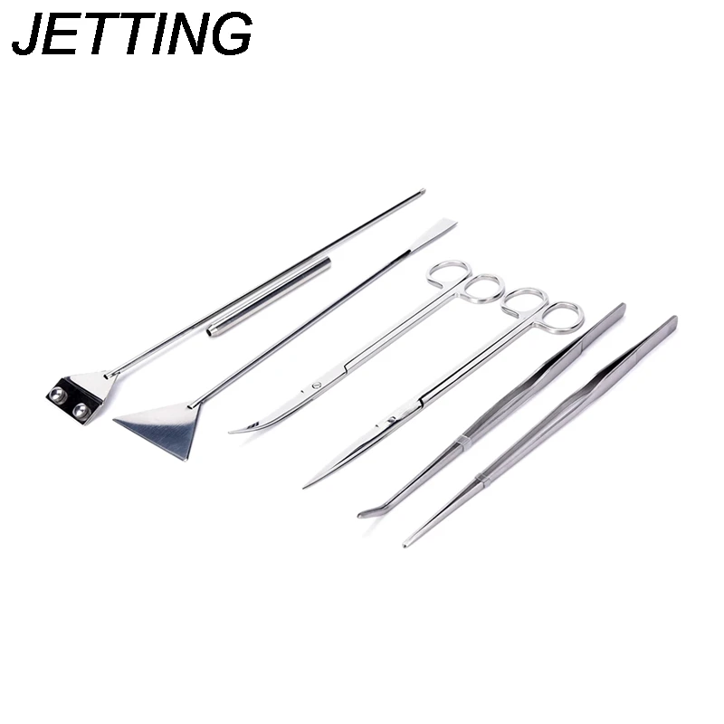 

JETTING 5 Styles Stainless Aquarium Tank Aquatic Plant Maintenance Curve & Straight Tweezers Curved Scissors Tools 1 PCS
