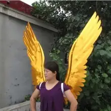 Высокое качество Классические Пользовательские золотые крылья хорошая модель для модных показов Авто/нижнее белье для шоу реквизит свадьба/принадлежности для представления