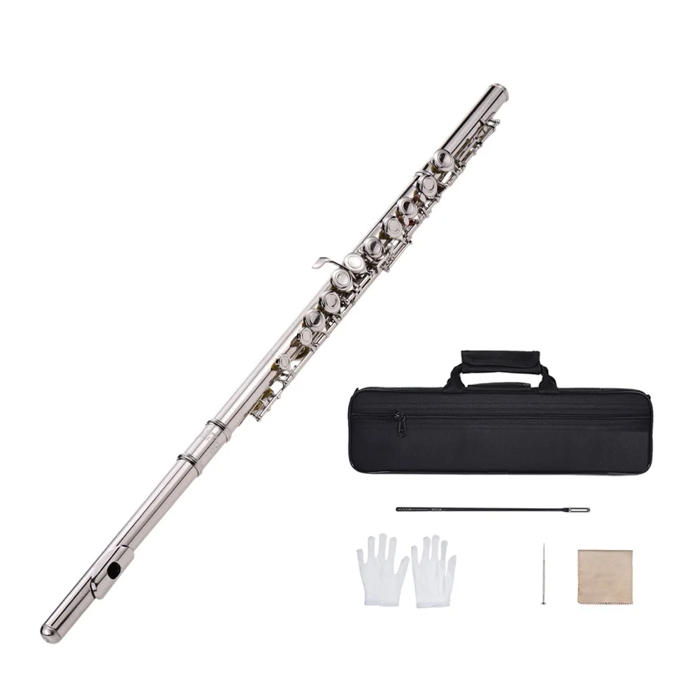 buracos c chave cupronickel woodwind instrumento com pano de limpeza vara luvas