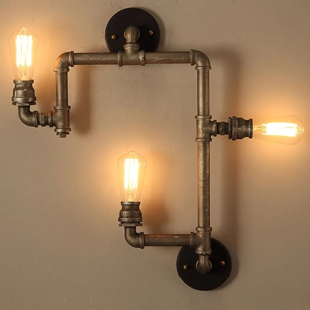 Vintage Industrial Water Pipe American Country Wall Lights Loft 3 ... for Diy Industrial Wall Lamp
143gtk Vintage Industrial Water Pipe American Country Wall Lights Loft 3 ... for Diy Industrial Wall Lamp
143gtk