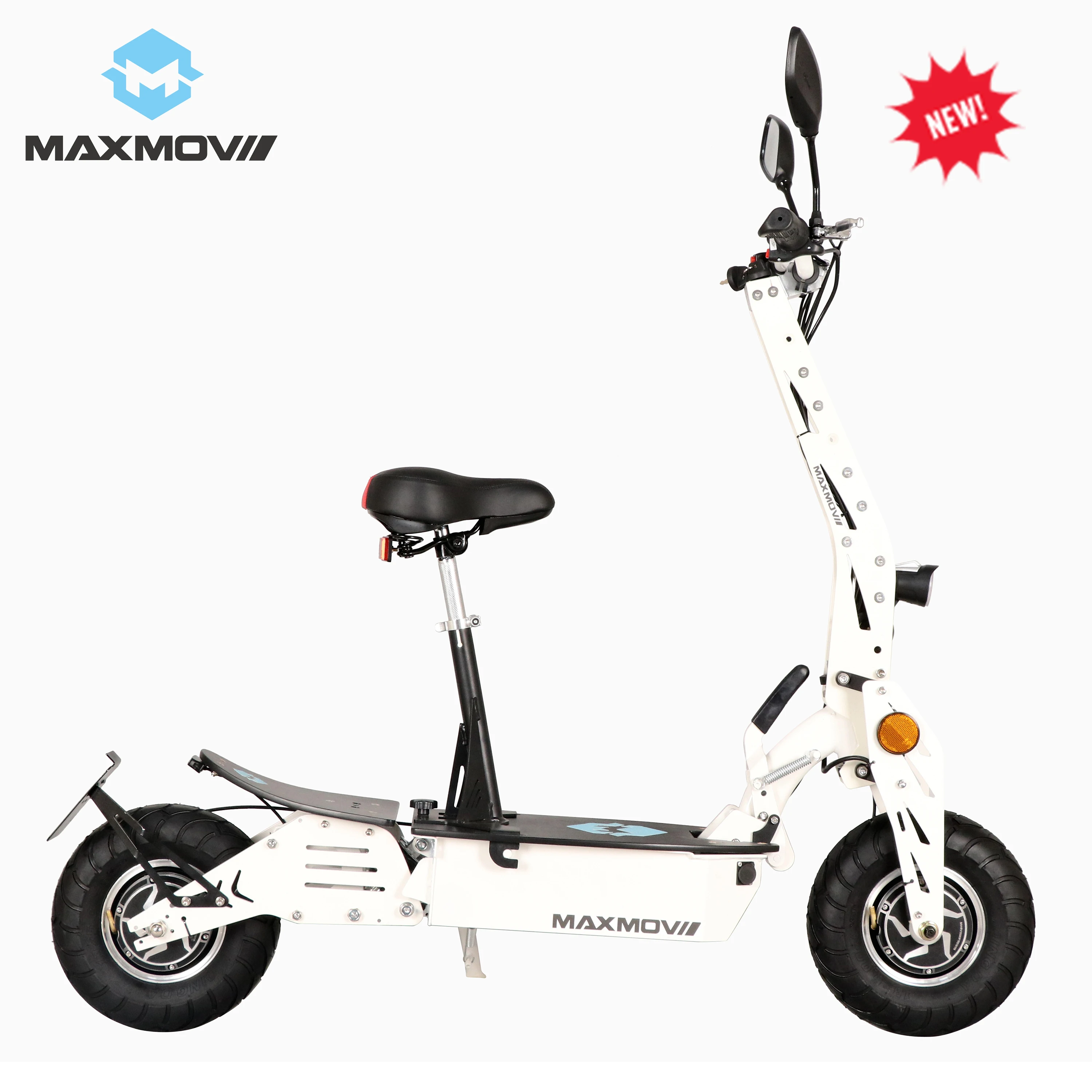 Excellent E-mark 1000w Hub Motor Two Wheel Chopper Foldable Electric Scooter Germany with removeable seat 2