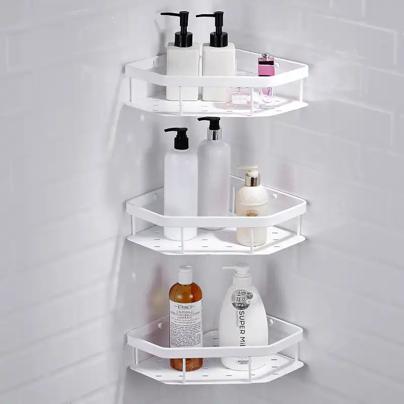 New Nordic 304 Stainless Steel Bathroom Storage Rack White