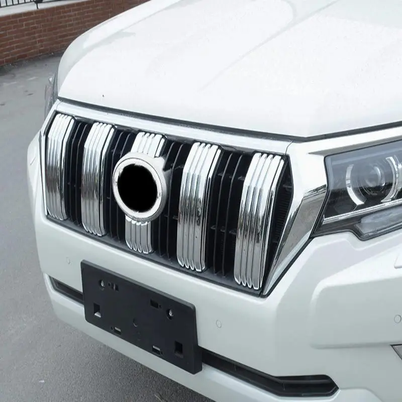 

Car-Styling Styling Accessories For Toyota Cruiser Prado Fj150 2018 Front Grille Frame Trim Cover Car Sticker Stickers 2019 5pcs