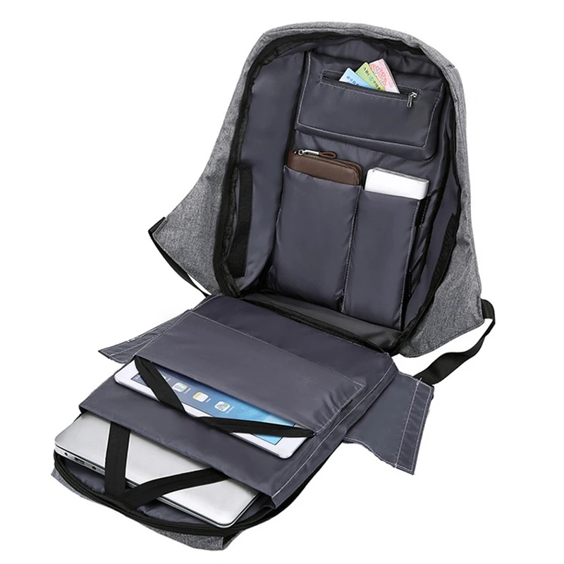 Los hombres de la marca de mochila de carga USB Anti-robo de bolso de hombro Multi-función de ordenador portátil mochila de viaje de Oxford bolsa mujer hombre mochila Los hombres de la marca de mochila de carga USB Anti-robo de bolso de hombro Multi-función de ordenador portátil mochila de viaje de Oxford bolsa mujer hombre mochila