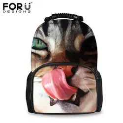 Forudesigns животного 3d принтом кота рюкзак для Для женщин Mochilas ноутбук женский Фетр Рюкзаки большой Ёмкость ежедневные обновления Sac